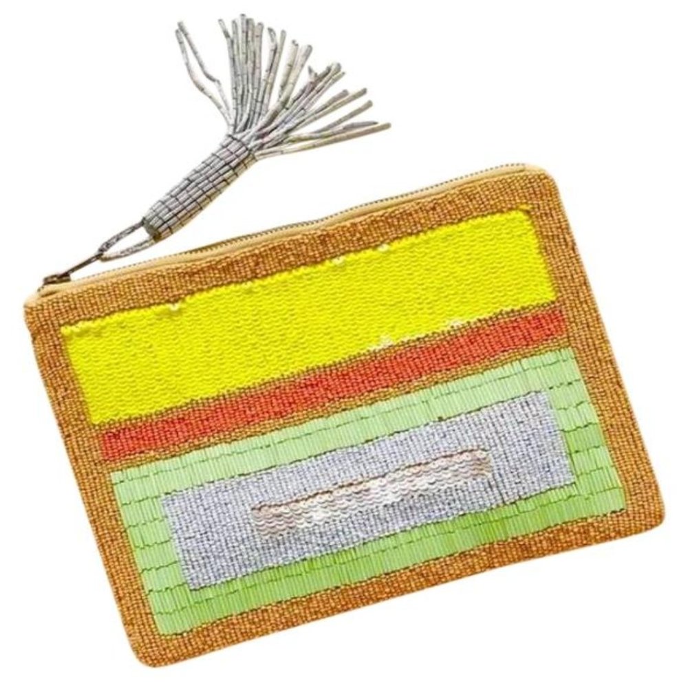 Anthropologie Jasper & Jeera Boho Beaded Clutch Bag